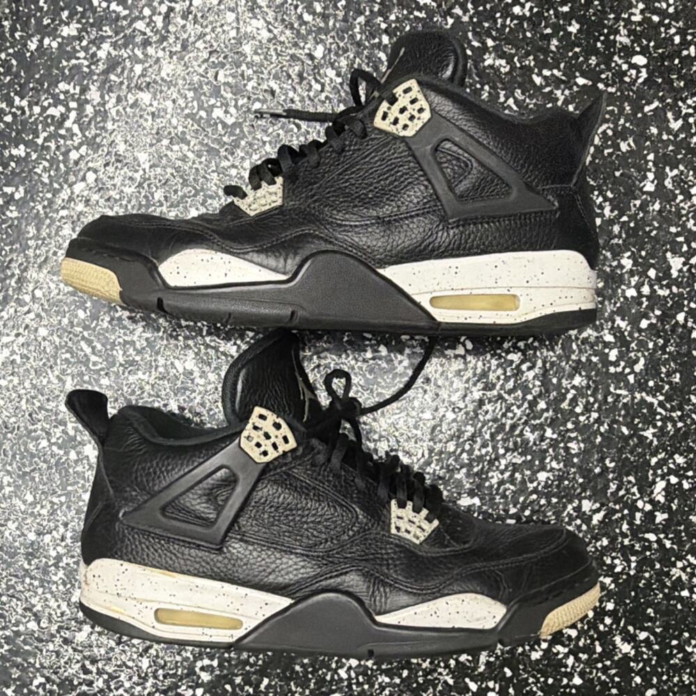 Jordan 4 Retro LS Oreo 2015 Black/White Men's Athletic Sneakers 314254-003